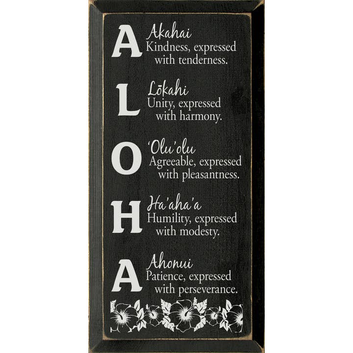 SAWDUST CITY – wholesale Skylt – Aloha mening trä tecken1