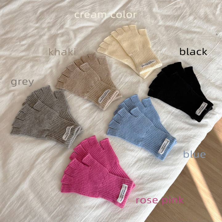 Funkyrel® Atzbranding Limited - Wholesale Gloves – Women's - Gloving - Winter Half-Finger Knitted Gloves7
