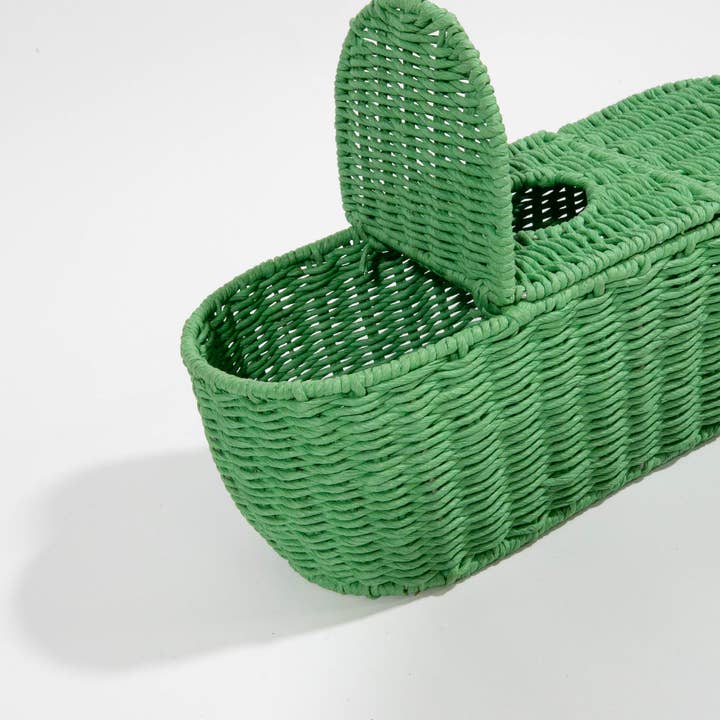 Maison Maison Design - Wholesale Tissue Box - 3-Part Tissue Basket in Twisted Green Rope