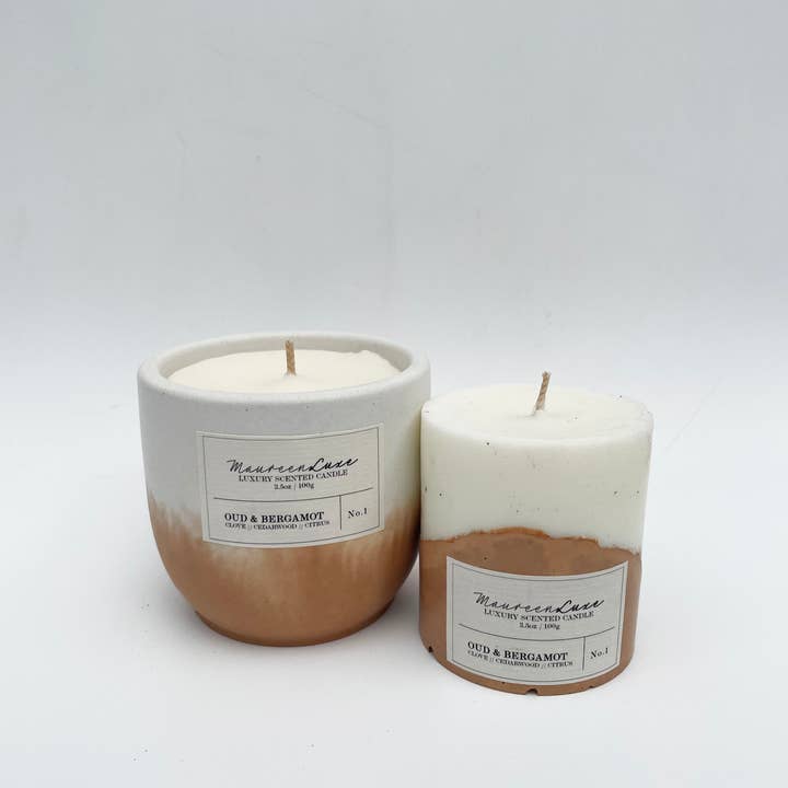 Maureen Luxe Studio – wholesale Pillar candle – Oud Pillar Candles4
