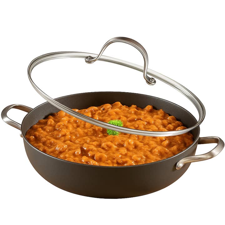 Cuisiland Wok en fonte alvéolée de 11" avec couvercle et poignées doubles – Poêle antiadhésive pour sauté, poignées en acier inoxydable, compatible four, rétention de chaleur classique pour cuisson à la vapeur, sauté et poêlage. pour la vente par Best-Z Trading Inc.