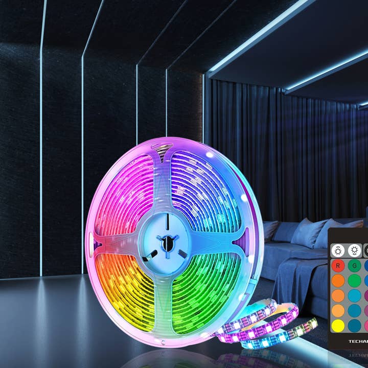 TECHANCY - Wholesale String lights - Multi-functional RGB LED Strip Light, USB Powered, 5m Long, 1