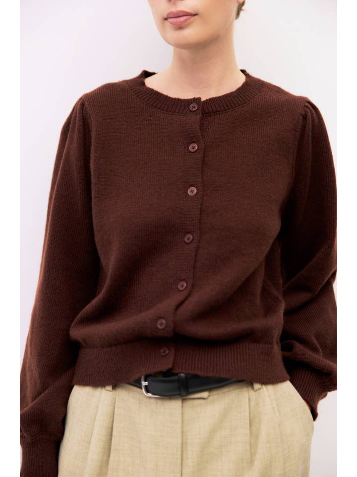 MOD REF - Wholesale Cardigan - Women's - The Sola Cardigan | Puff Sleeve Cardigan9