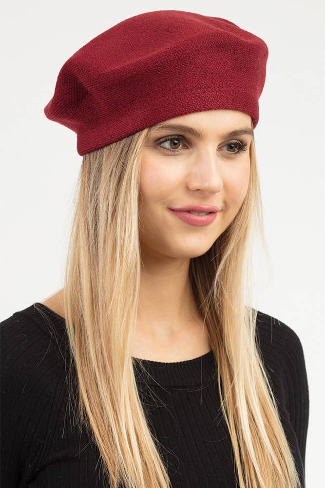 Hana – wholesale Beret – Women's – Stretchy Solid Color Beret22