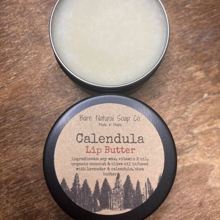Bare Natural Soap Co - Wholesale Lip Balm - Calendula Lip Butter | Plant Based Lip Balm | Made in Maine2