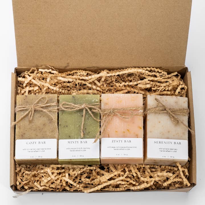 Beyond & More - Wholesale Bar Soap - 4-Pack | All-Natural 100% Organic Soap Bars (4oz Each)0