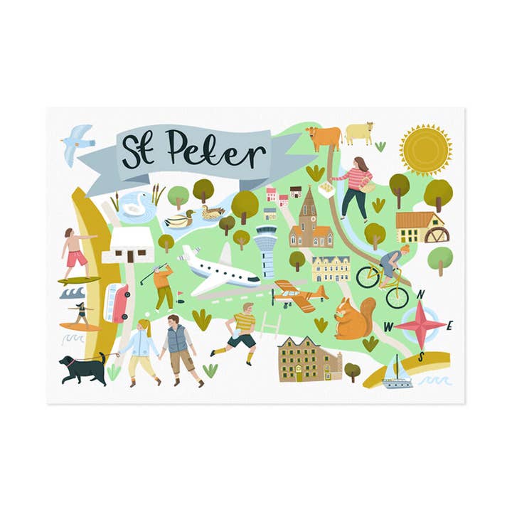 Carte de la paroisse Saint-Pierre pour la vente par Lauren Radley