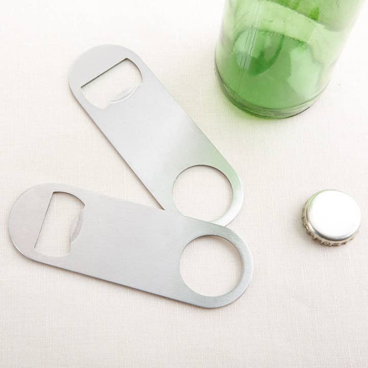 Kate Aspen - Wholesale Bottle/Wine Opener - Silver Oblong Bottle Opener - DIY