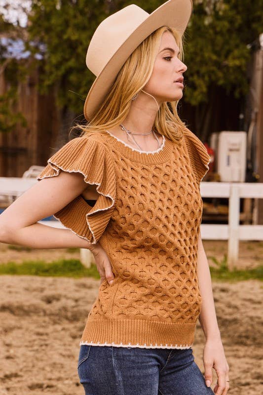 Oddi - Wholesale Gebreide top - Dames - Plus Solid Cable Knit10