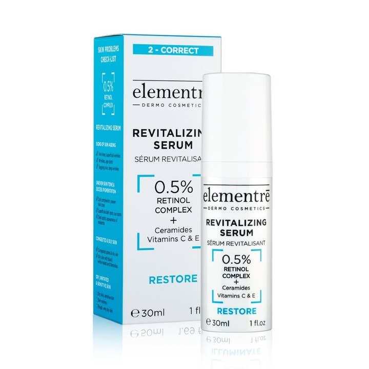 0,5% RETINOL REVITALISEREND SERUM voor wholesale door elementrē dermo cosmetics