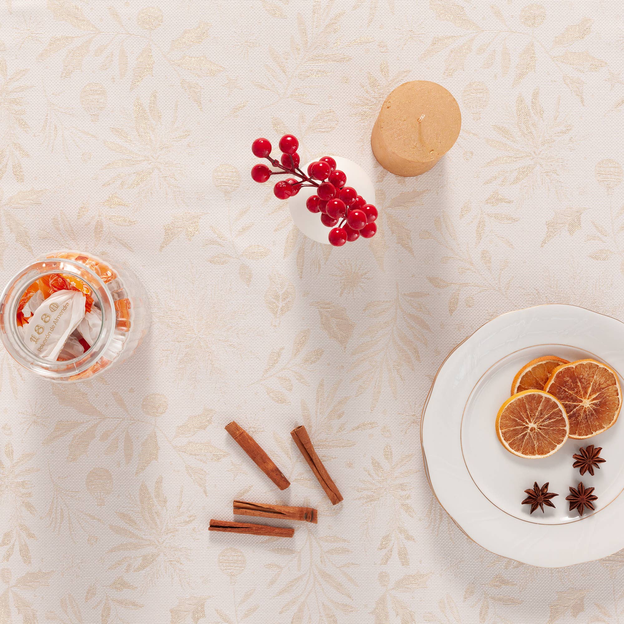 GAMUSI - Wholesale Tablecloth - Christmas tablecloth cotton jacquard FLENOR5