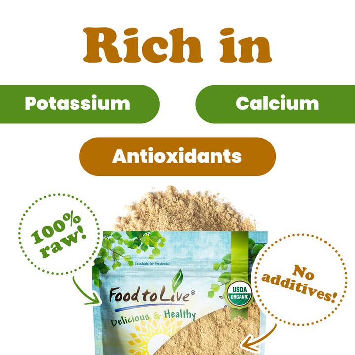 Food To Live – Engroshandel Protein-/superfoodpulver – Organisk gult Maca-pulver - Rå malet Maca-rod, mel