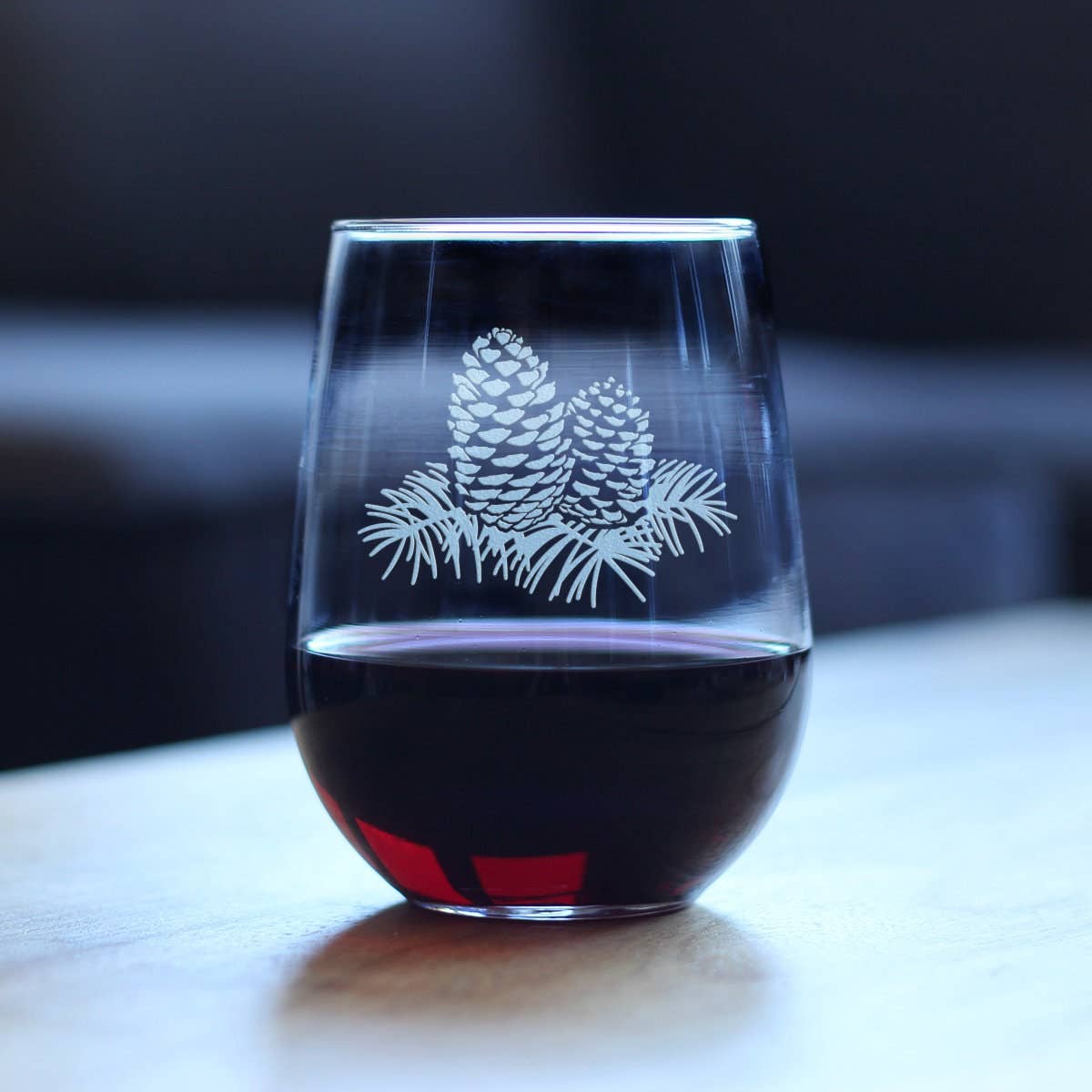 bevvee - Wholesale Wine Glass - Pinecones Stemless Wine Glass - Pine Cone Gifts and Decor2