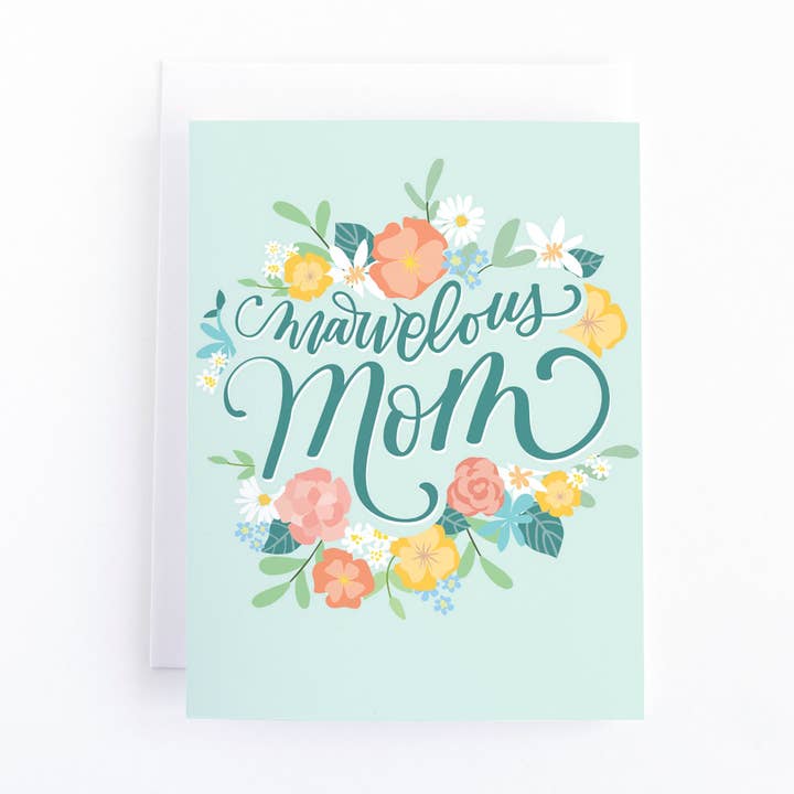 Marvelous Mom Mother's Day Card for wholesale by Pedaller Designs