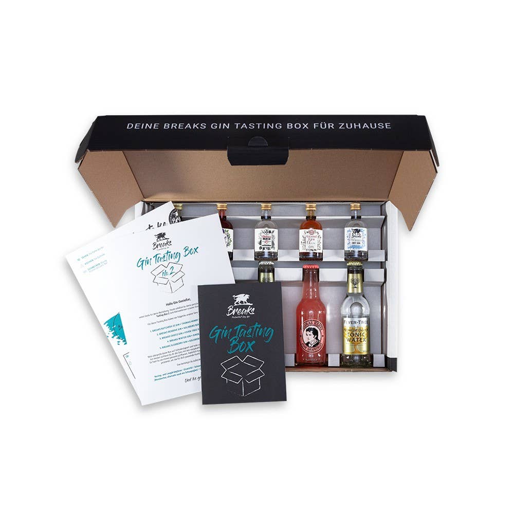 Breaks Gin Manufaktur - Wholesale Gift Bag Set/Pack - Breaks Gin Tasting Box 2 gift set with 5 types of gin tonic0
