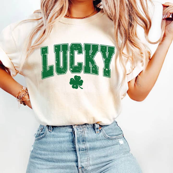 Kiki's Boutique - Venta al por mayor Sudadera estampada - Mujer - Sudadera con cuello redondo Lucky2