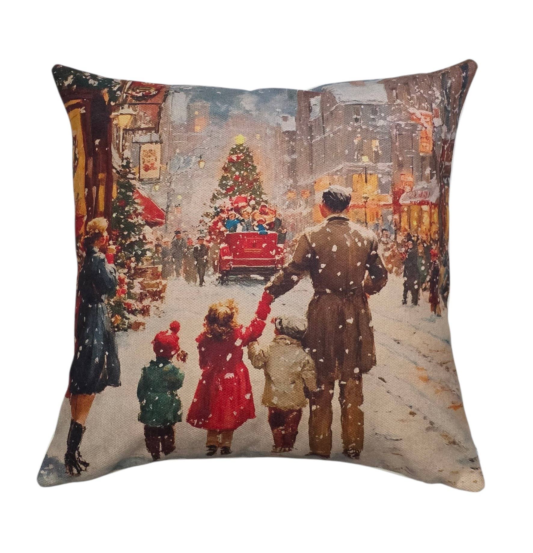 Lunaria Lab – wholesale Dekorativ kudde – Vintage Christmas Family kuddfodral3