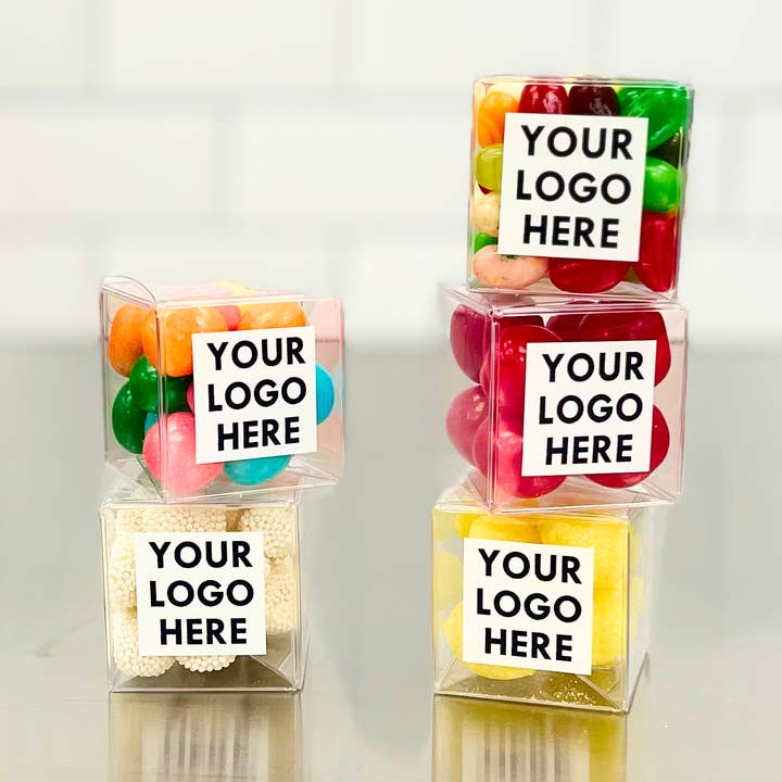 Candy Squared - Wholesale Hard Candy - Promotional Logo MINI Candy Box Customized with Your Brand0