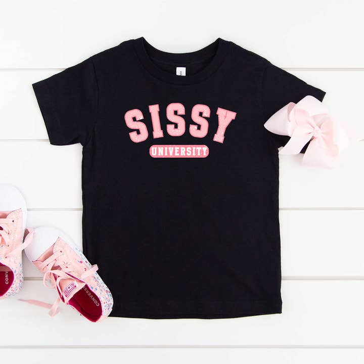 The Juniper Shop Wholesale - Wholesale Screen Printed T-Shirt - Kids - Sissy University | Toddler Short Sleeve Crew Neck3