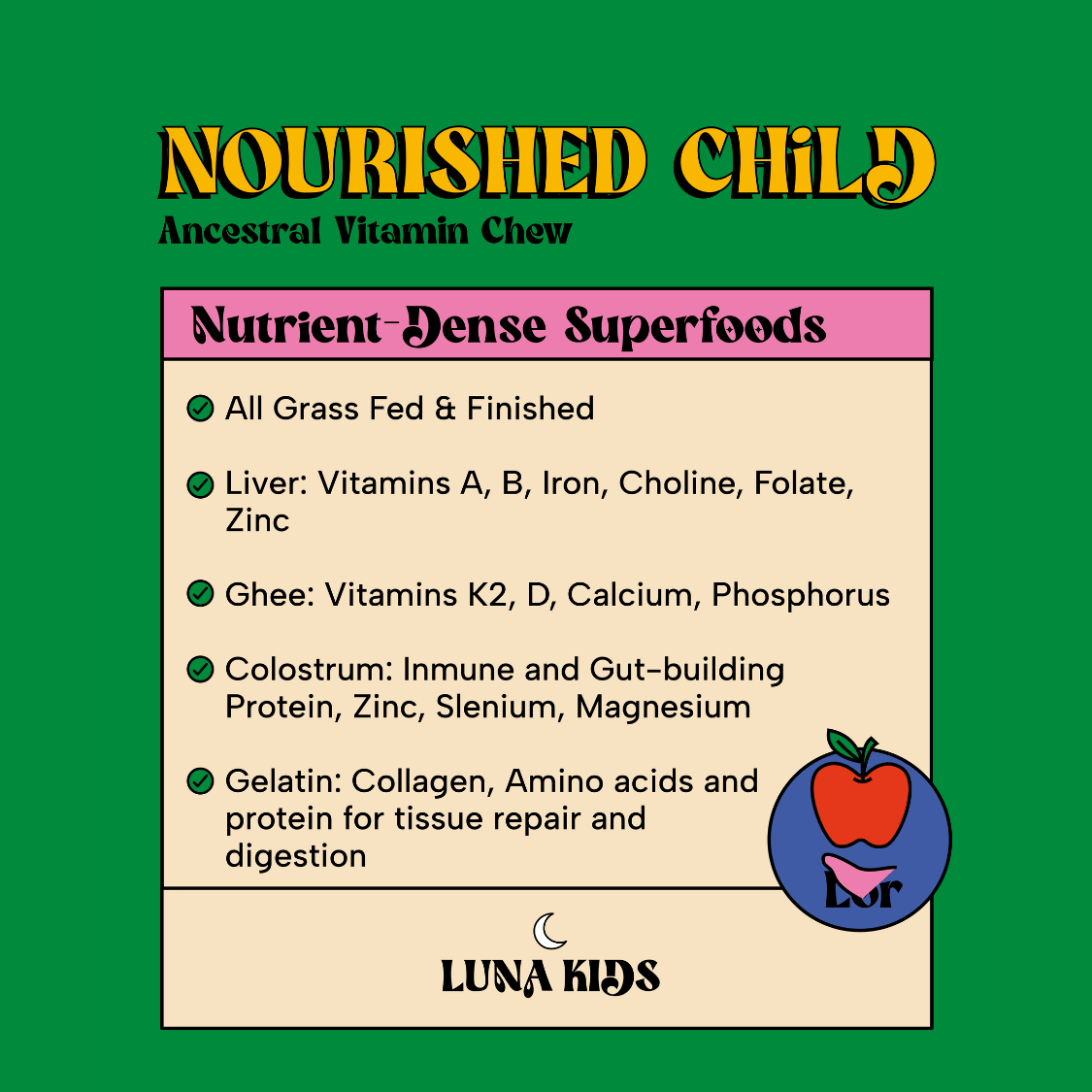 SubLuna - Wholesale Oral Supplement/Vitamin - Nourished Child: Ancestral Gummy12