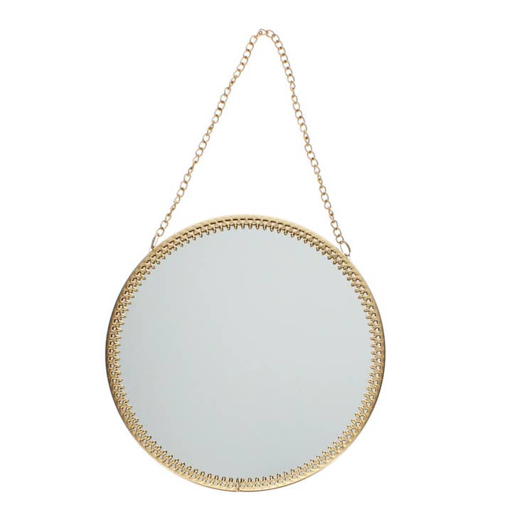 Circular Hanging Mirror (15.5cm) - Gold Tone for wholesale by Rex B2B - UK