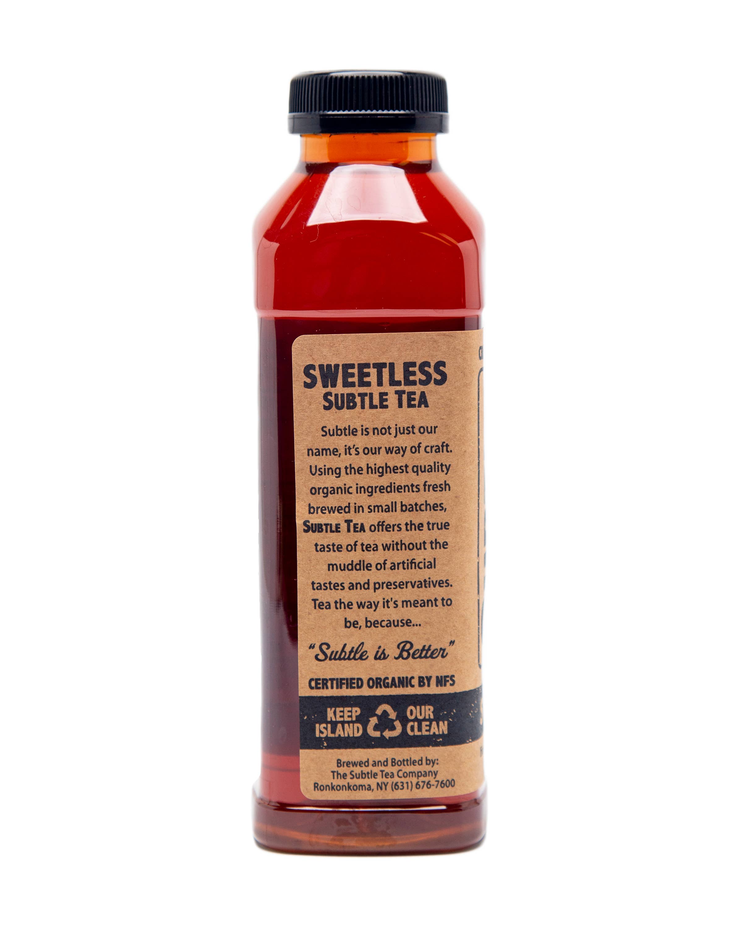 Subtle Tea - Wholesale Iced Tea - Subtle Tea Sweetless Black - 16 oz. - Case (12 Bottles)3