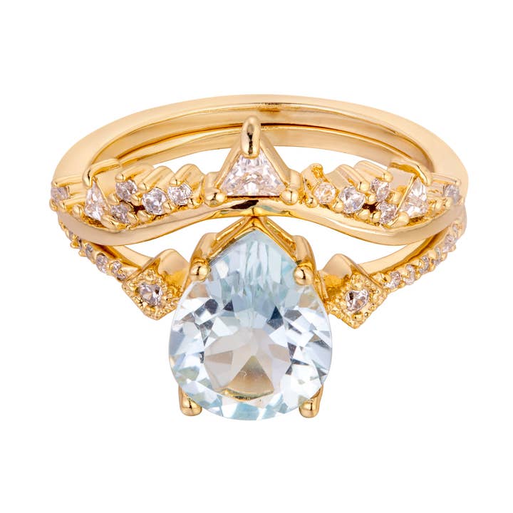 Heilo Jewelry - Wholesale Multi-Stone Ring - Blue Topaz Fantasy Ring0
