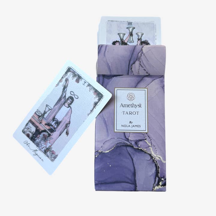 NOLA JAMES - Wholesale Tarot Cards - Amethyst Tarot Cards- Based on Rider Waite Tarot