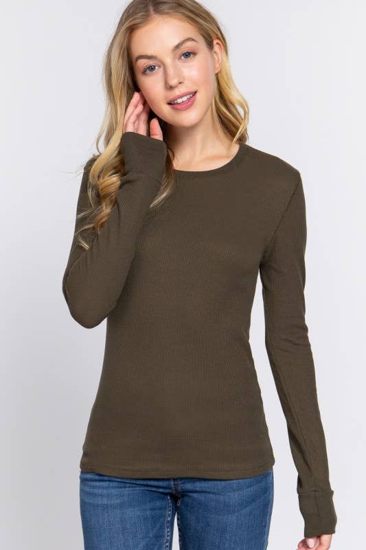 Vanilla Monkey - Wholesale Knit Top - Women's - Long Sleeve Crew Neck Thermal Knit Top14