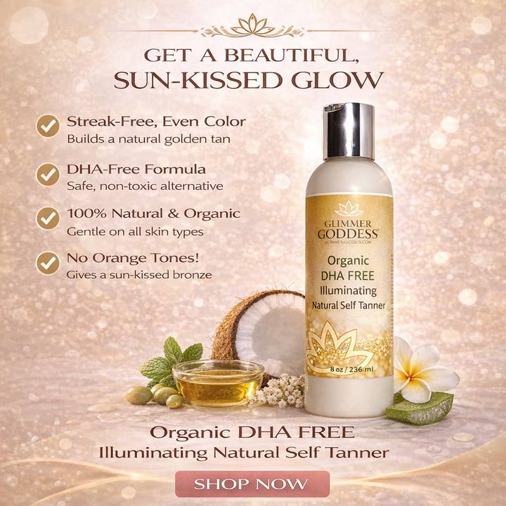 Organic DHA-Free Self Tanner – Natural Sun-Kissed for wholesale by Glimmer Goddess®