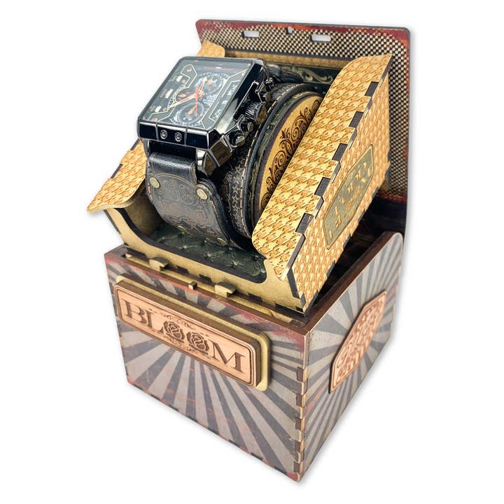 DIA DE LOS BLOOM XX-MENS RELÓGIO FEITO À MÃO EM PELE DE GRÃO COMPLETO por atacado de TODD BLOOM