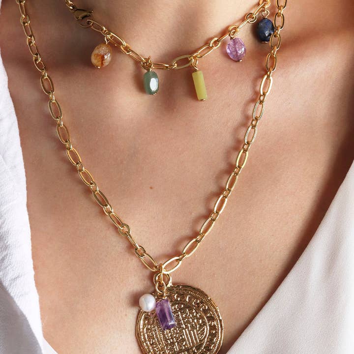 ÉMOLO - Wholesale Pendant/Charm Necklace - COOL Long Coin Necklace9