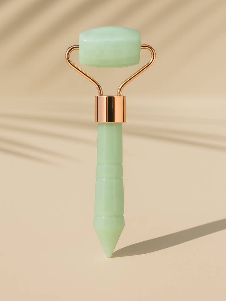 Jade Mini Facial Roller for wholesale by Atelier & Co