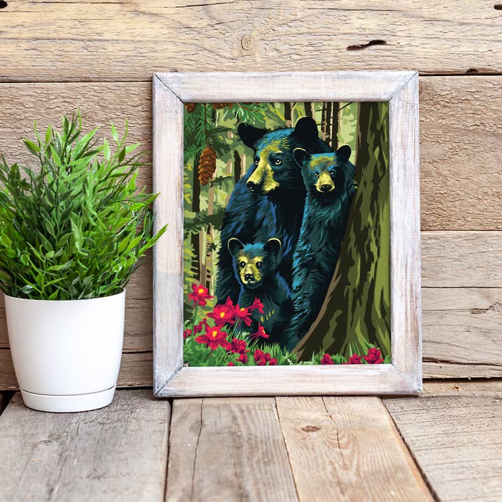 Impresión artística de árbol genealógico de osos 8x10 para venta al por mayor de WE Travel Art