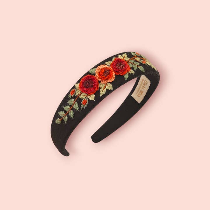 Olala Mia - Wholesale Fashion Headband - Women's - 3D Floral hand-embroidered headband1