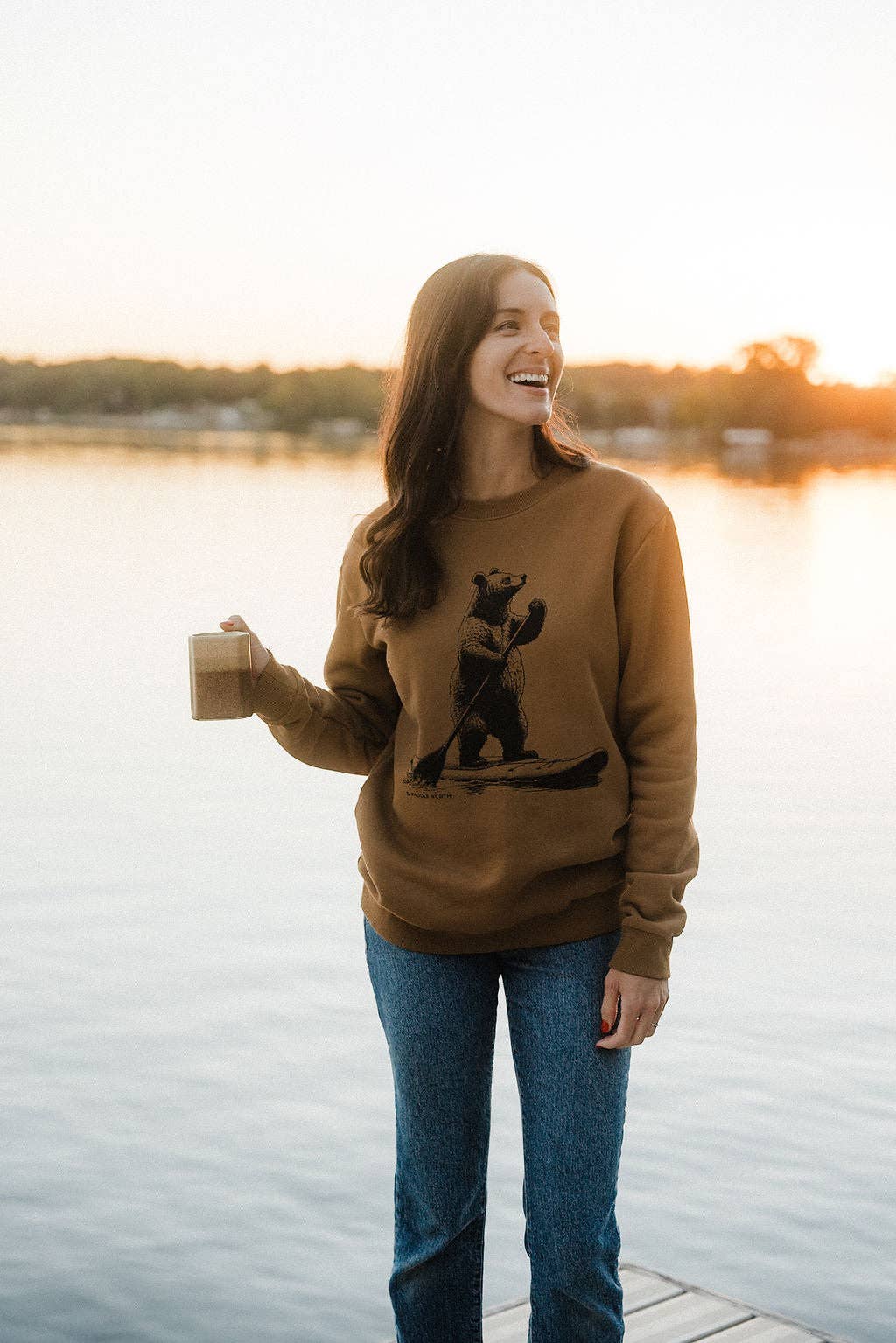 Paddle North - Wholesale Graphic Sweatshirt - Unisex - Paddle Bear Crew8