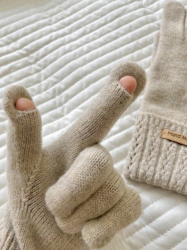 UZ Wholesale Store – wholesale Handskar - Dam – Jacquardvärmande sammetshandskar med pekskärmsfunktion6