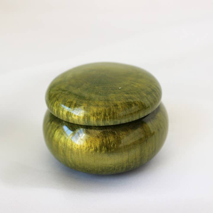 Rund Mini Trinket Box - Groovy Grøn for engroshandel hos The Golden Girl Co.