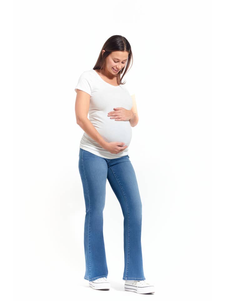 1822 Denim - Wholesale Jeans - Maternity - Maternity 33" Better Butter Slim Boot Jean w/ Bellyband