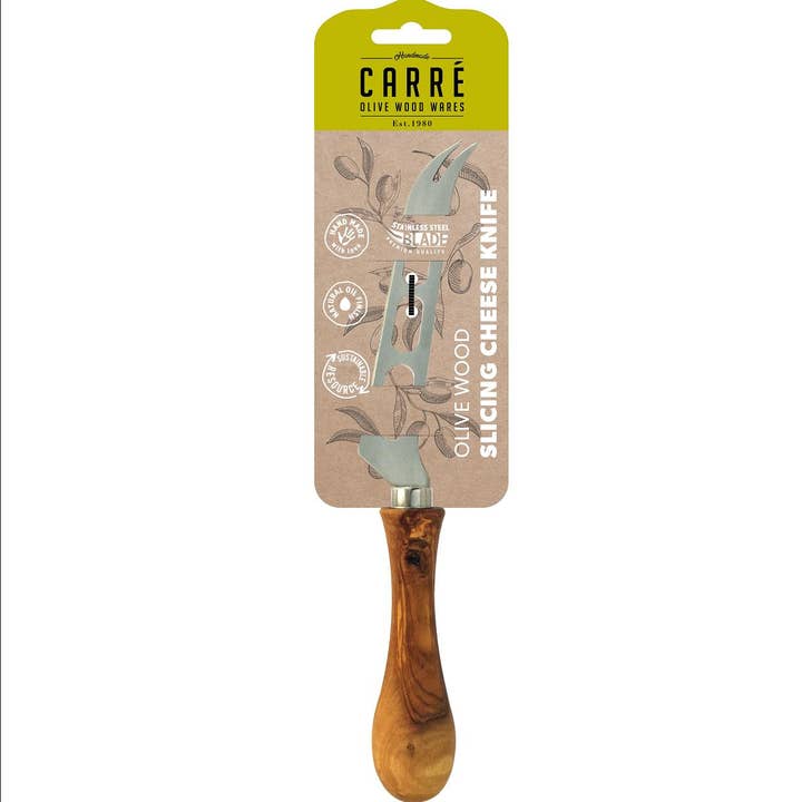 Olive wood Slicing cheese knife for wholesale by Carré Olive Wood