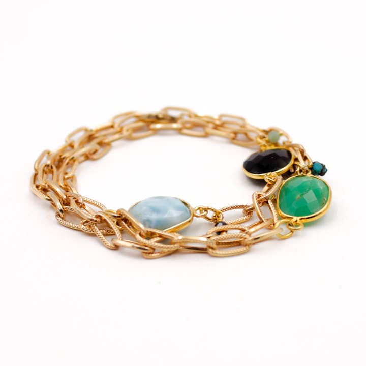 Multi-stone bracelet & necklace - ALBA for wholesale by L'Atelier des Dames