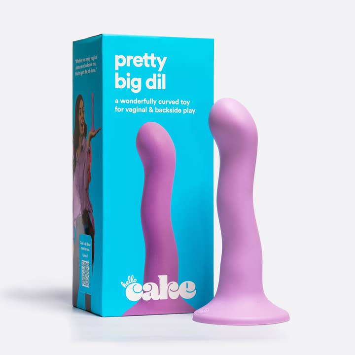 Hello Cake - Wholesale Seksspeeltje - Pretty Big Dil - flexibel gebogen dildo met zuignap0