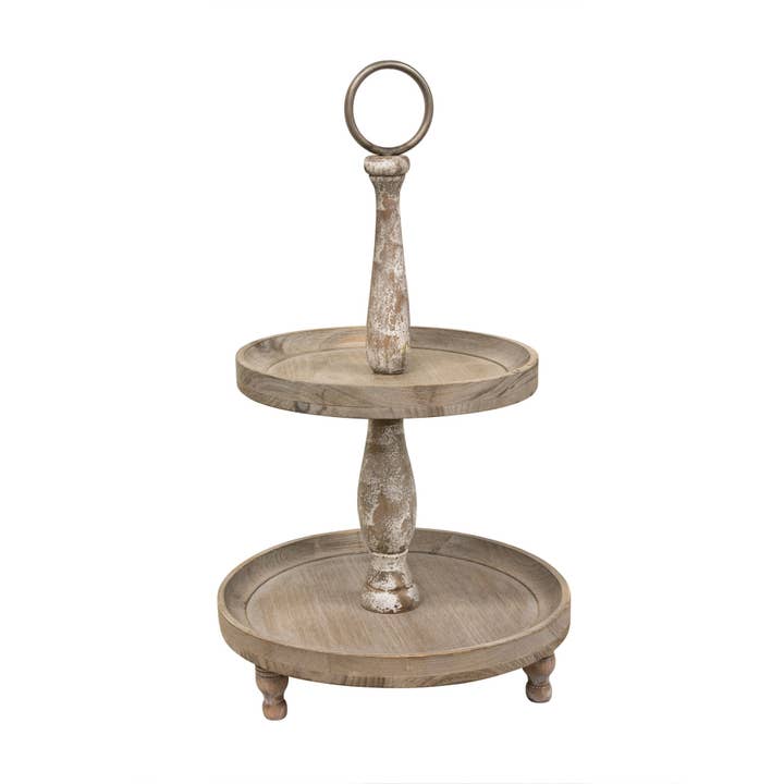 Weathered Two-Tiered Tray for wholesale by Col House Designs