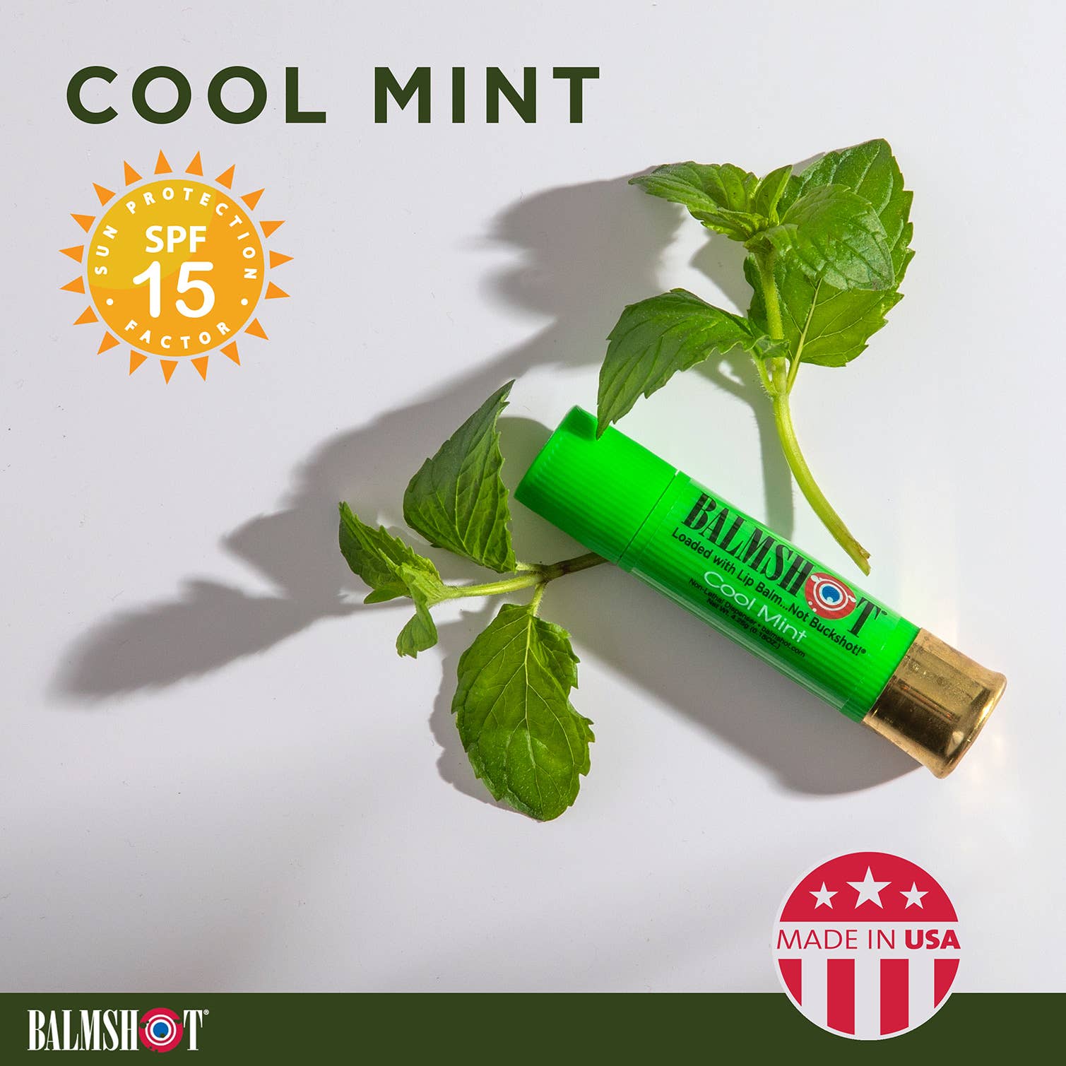 BALMSHOT Lip Balm - Wholesale Lip Balm - Cool Mint Beeswax Lip Balm1