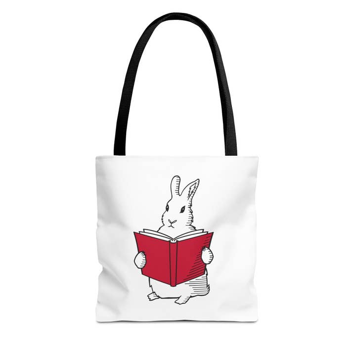 Sac fourre-tout de littérature, cadeau littéraire Snarky Bunny, marchandise Bookish pour Booktrovert, cadeau pour les amateurs de livres, cadeau de club de lecture pour Bookworm pour la vente par Terry Heath Art