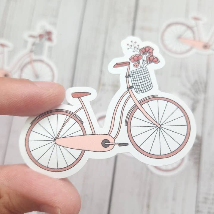Autocollant Vélo fleuri pour la vente par Your inspiration