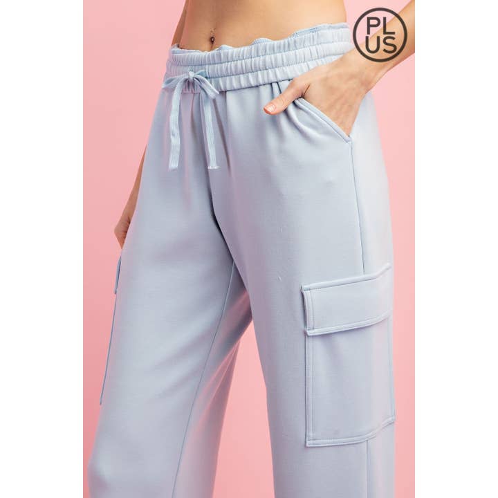 Rae Mode - Wholesale Athletic Pants - Women's - PLUS SIZE MODAL SCUBA CARGO JOGGER PANT44