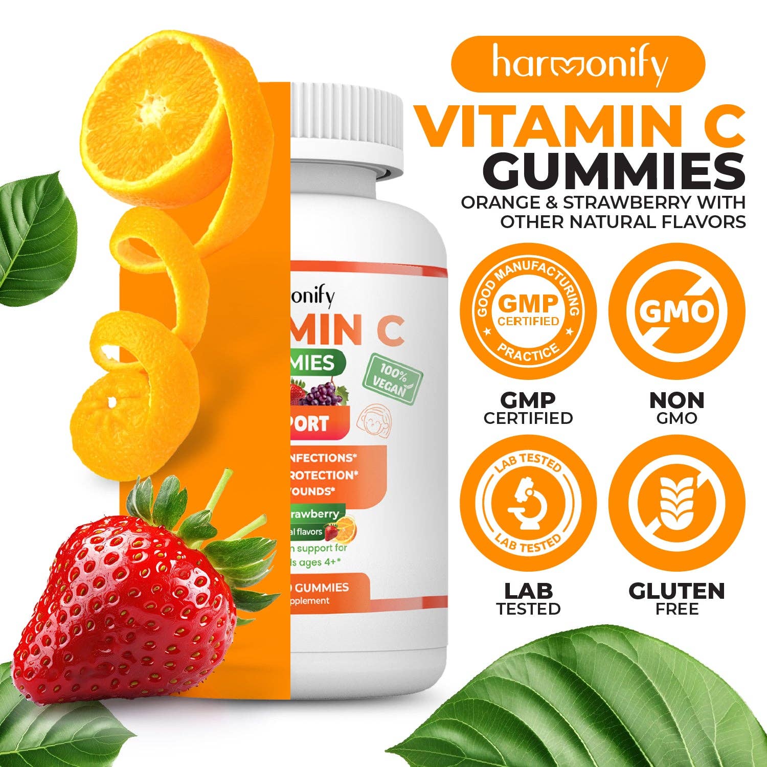 HARMONIFY – Engroshandel Kosttilskud og vitaminer – HARMONIFY Børns Immune C Daglig Gummitilskud Vitamin1