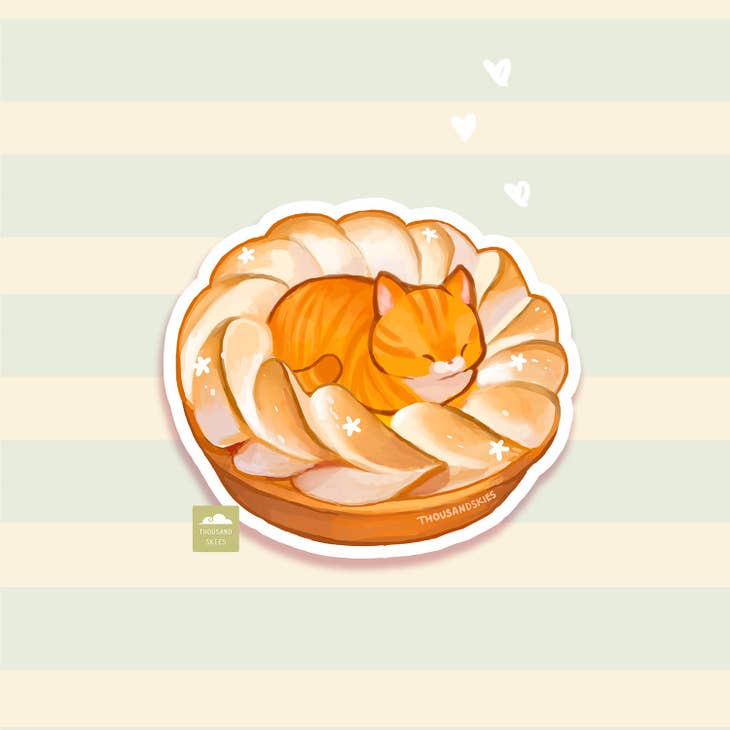 Thousand Skies - Wholesale Sticker - Vinyl Sticker Lemon Tart Tabby
