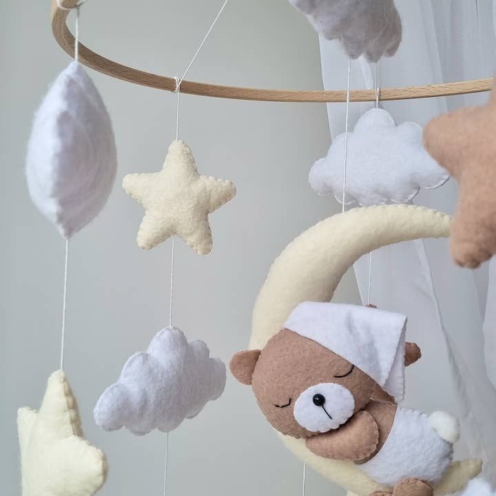 Teddi Bebe - Wholesale Baby Mobile - Baby Mobile sleeping bear beige4